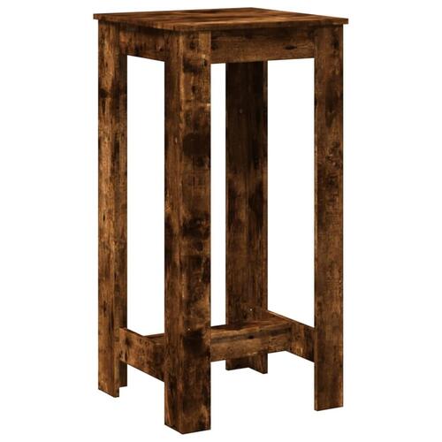 Barbord 51x50x103,5 cm konstrueret træ røget egetræsfarve