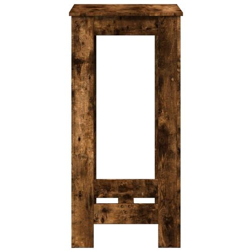 Barbord 51x50x103,5 cm konstrueret træ røget egetræsfarve