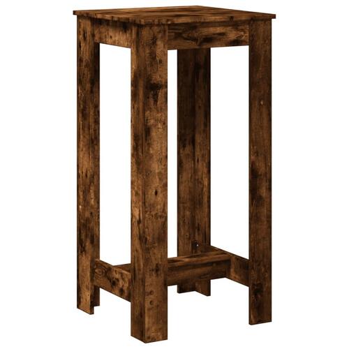 Barbord 51x50x103,5 cm konstrueret træ røget egetræsfarve