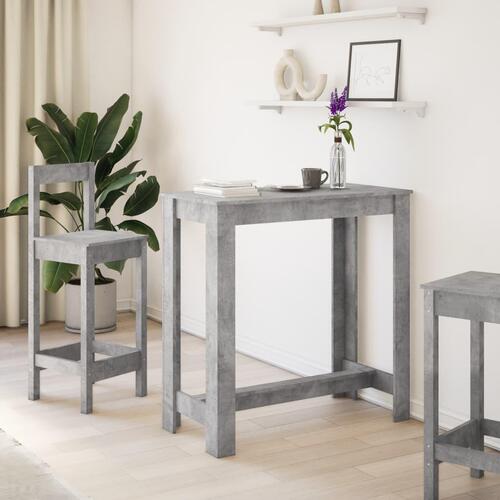 Barbord 102x50x103,5 cm konstrueret træ betongrå