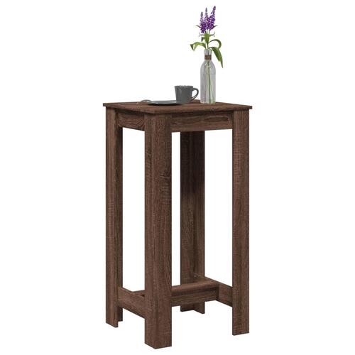 Barbord 51x50x103,5 cm konstrueret træ brun egetræsfarve