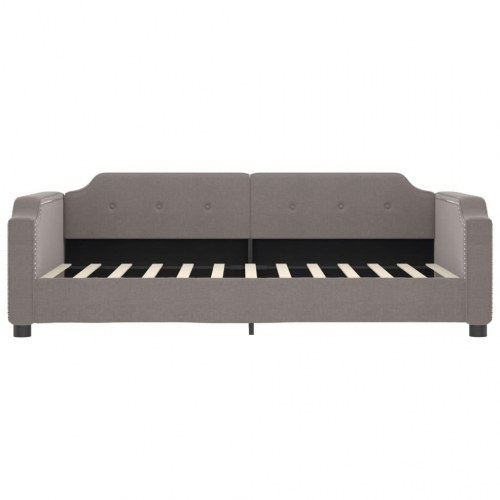 Daybed med udtræk 90x200 cm - stof, gråbrun
