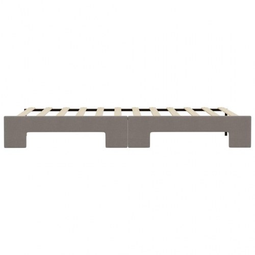 Daybed med udtræk 90x200 cm - stof, gråbrun