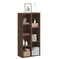 Bogreol 50x25x105 cm konstrueret træ brun egetræsfarve
