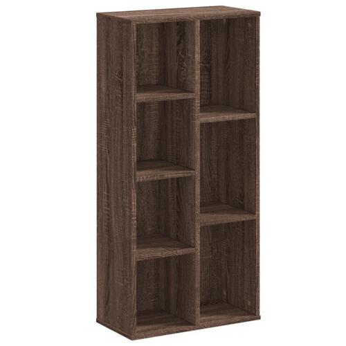 Bogreol 50x25x105 cm konstrueret træ brun egetræsfarve
