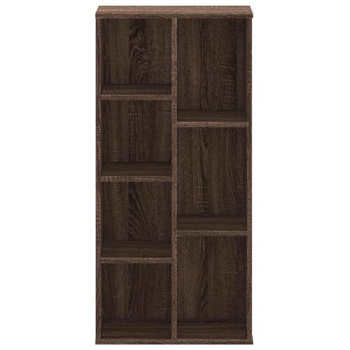 Bogreol 50x25x105 cm konstrueret træ brun egetræsfarve