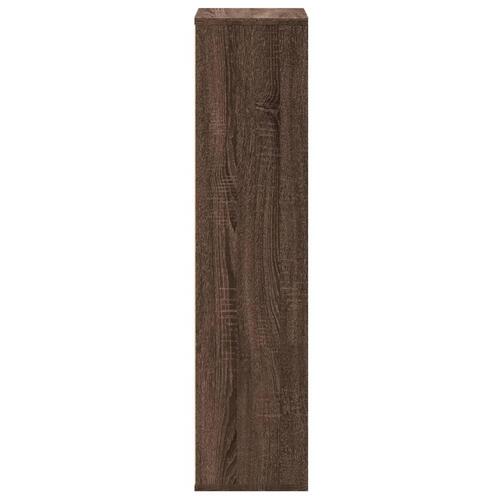 Bogreol 50x25x105 cm konstrueret træ brun egetræsfarve