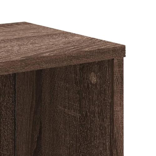 Bogreol 50x25x105 cm konstrueret træ brun egetræsfarve