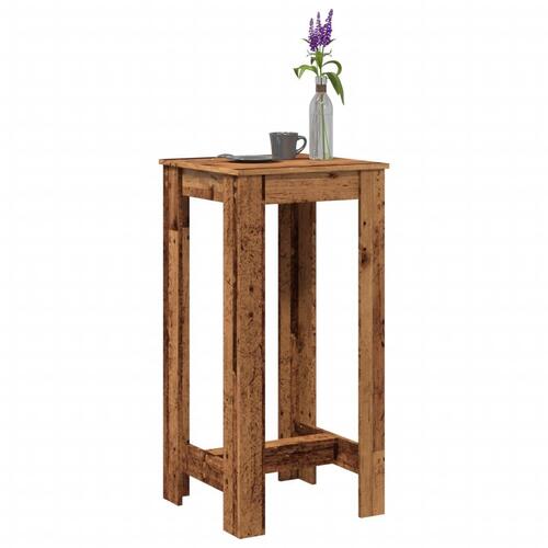 Barbord 51x50x103,5 cm konstrueret træ gammelt trælook