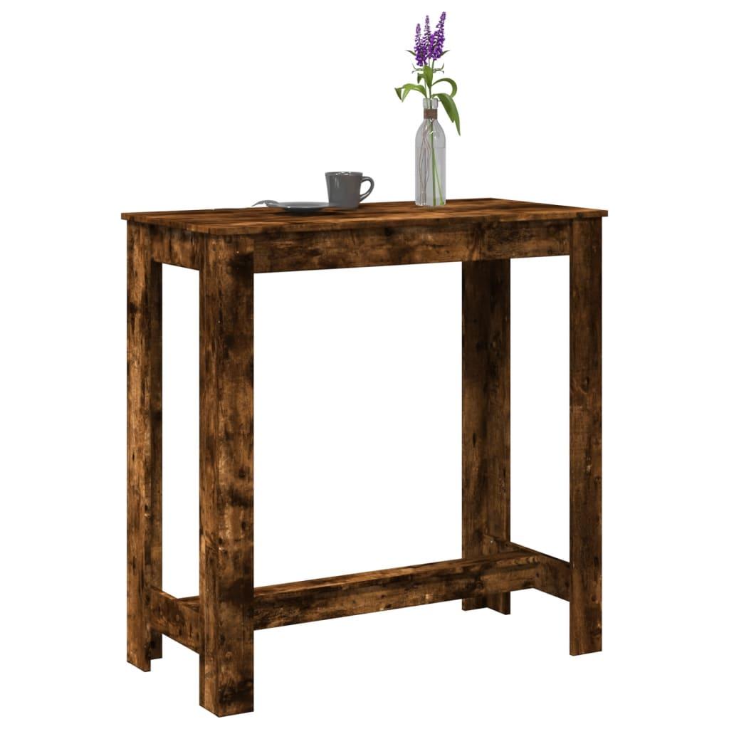 Barbord 102x50x103,5 cm konstrueret træ røget egetræsfarve
