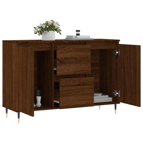 Skænk 104x35x70 cm konstrueret træ brun egetræsfarve