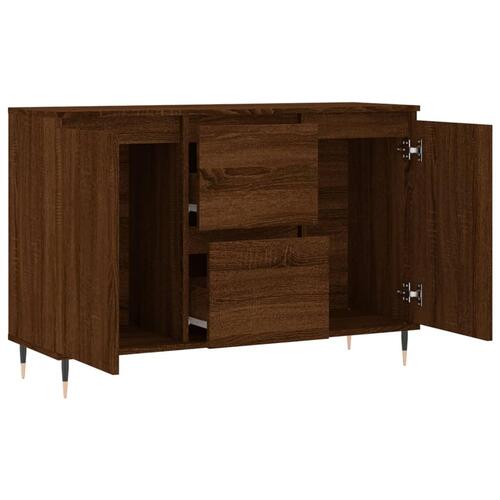 Skænk 104x35x70 cm konstrueret træ brun egetræsfarve
