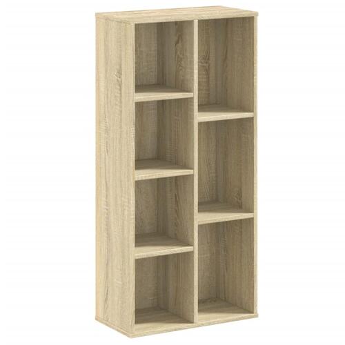 Bogreol 50x25x105 cm konstrueret træ sonoma-eg