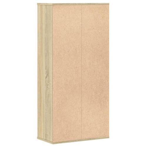 Bogreol 50x25x105 cm konstrueret træ sonoma-eg