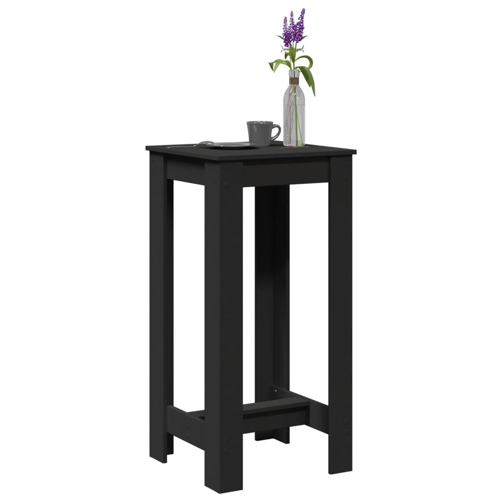 Barbord 51x50x103,5 cm konstrueret træ sort