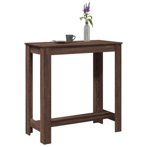 Barbord 102x50x103,5 cm konstrueret træ brun egetræsfarve