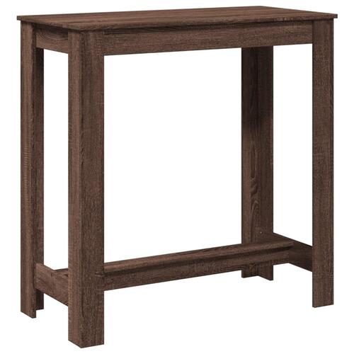 Barbord 102x50x103,5 cm konstrueret træ brun egetræsfarve