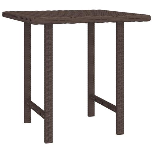 Sideborde 3 stk. til haven polyrattan brun