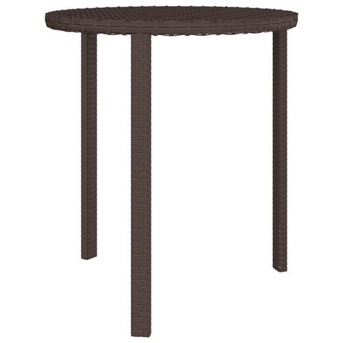 Sideborde 3 stk. til haven polyrattan brun