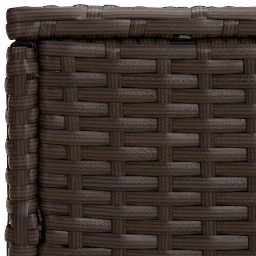 Sideborde 3 stk. til haven polyrattan brun