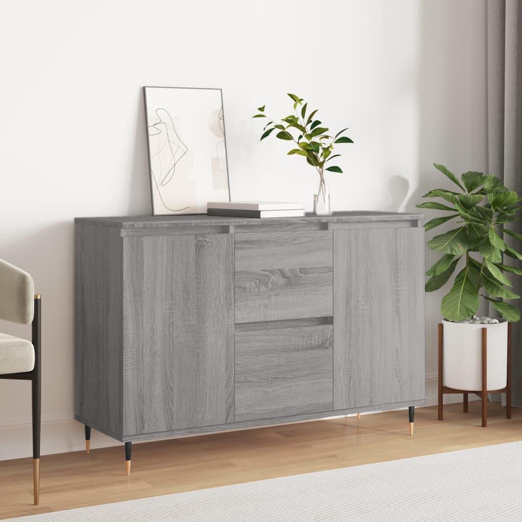 Skænk 104x35x70 cm konstrueret træ grå sonoma-eg