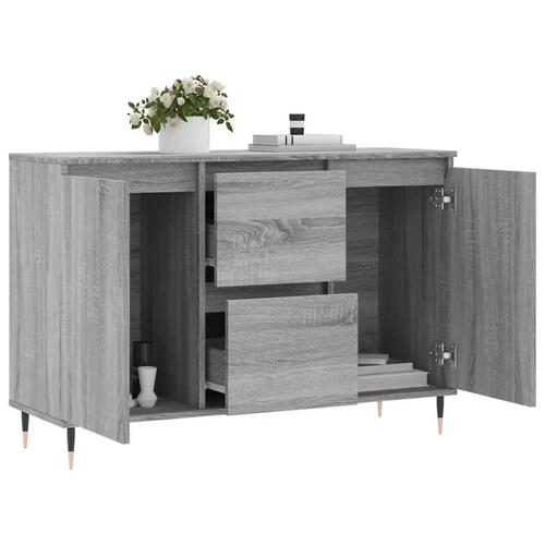 Skænk 104x35x70 cm konstrueret træ grå sonoma-eg
