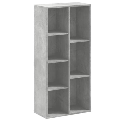Bogreol 50x25x105 cm konstrueret træ betongrå