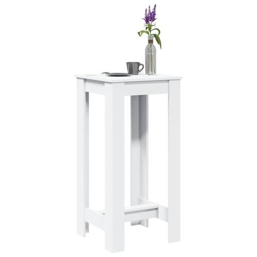 Barbord 51x50x103,5 cm konstrueret træ hvid