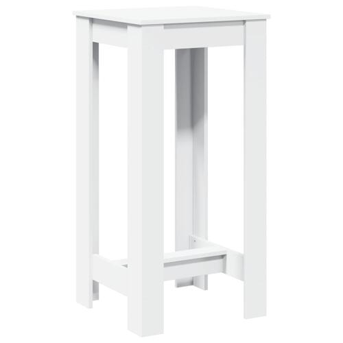 Barbord 51x50x103,5 cm konstrueret træ hvid