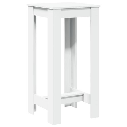 Barbord 51x50x103,5 cm konstrueret træ hvid