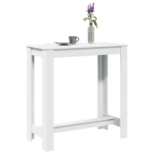 Barbord 102x50x103,5 cm konstrueret træ hvid
