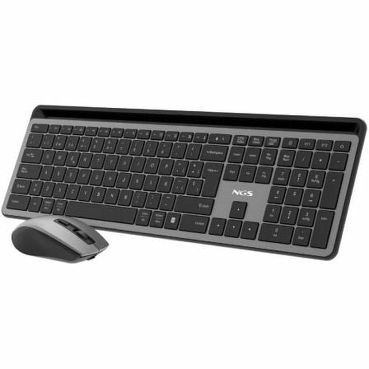 NGS ECLIPSEKIT trådløst tastatur og mus - Sort/Grå (QWERTY US)