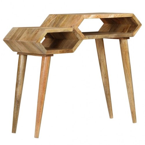 Konsolbord massivt mangotræ 90 x 35 x 76 cm