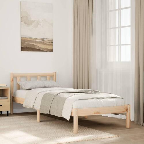 Ekstra lang sengeramme uden madras 90x210 cm massivt fyrretræ