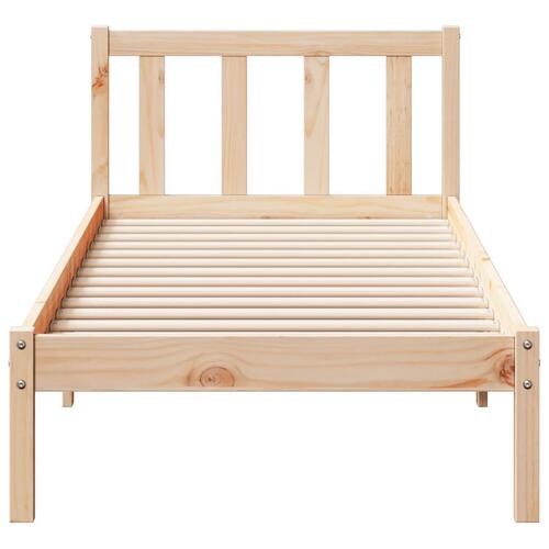 Ekstra lang sengeramme uden madras 90x210 cm massivt fyrretræ
