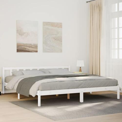Ekstra lang sengeramme uden madras 180x220 cm massivt fyrretræ