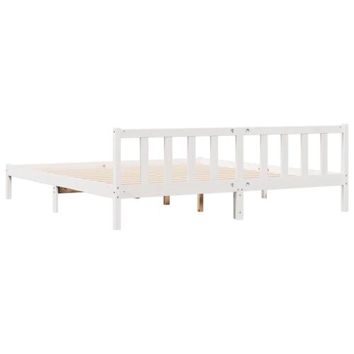 Ekstra lang sengeramme uden madras 180x220 cm massivt fyrretræ