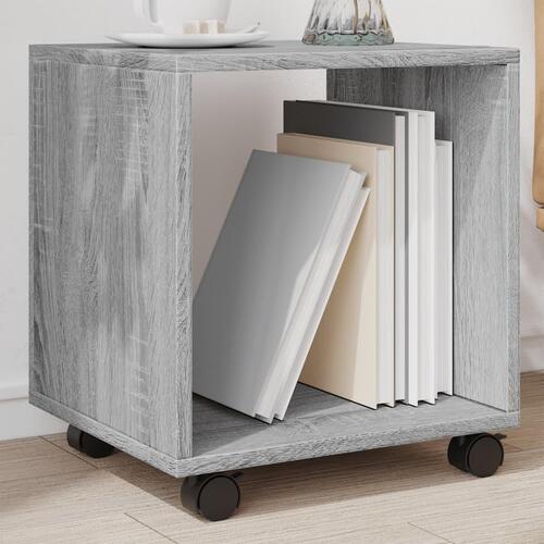 Rullebord 37x33x42,5 cm konstrueret træ grå sonoma-eg
