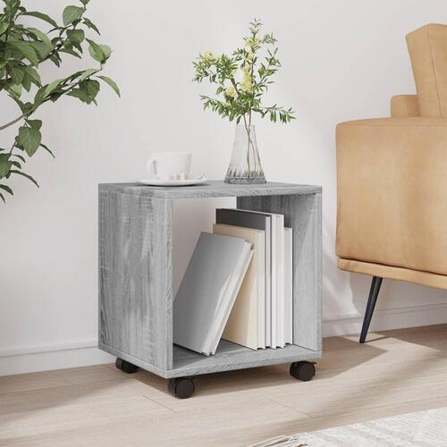 Rullebord 37x33x42,5 cm konstrueret træ grå sonoma-eg