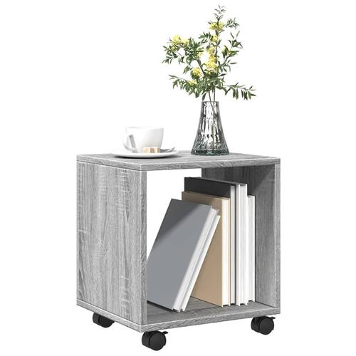 Rullebord 37x33x42,5 cm konstrueret træ grå sonoma-eg