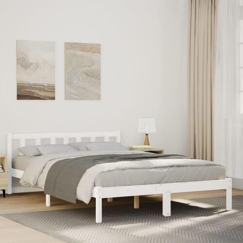 Ekstra lang sengeramme uden madras 160x220 cm massivt fyrretræ