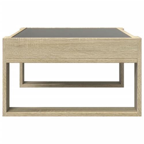 Sofabord med Infinity LED-lys 70x53x30 cm sonoma-eg