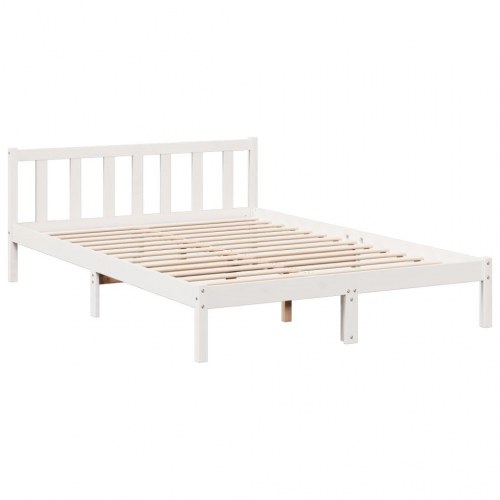 Ekstra lang sengeramme 160 x 210 cm - massivt fyrretræ, hvid