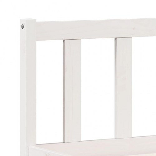Ekstra lang sengeramme 160 x 210 cm - massivt fyrretræ, hvid