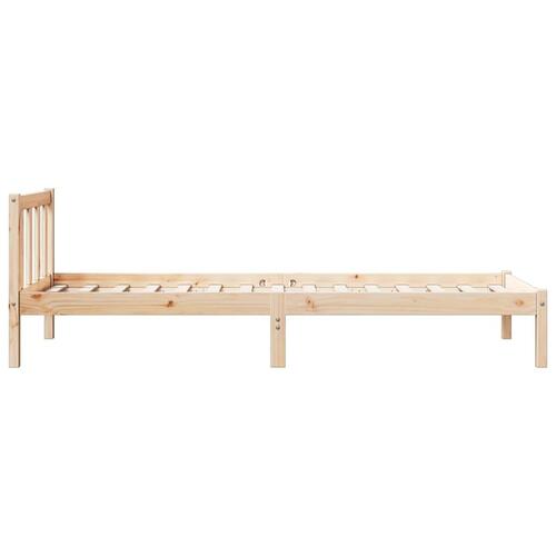 Ekstra lang sengeramme uden madras 80x220 cm massivt fyrretræ