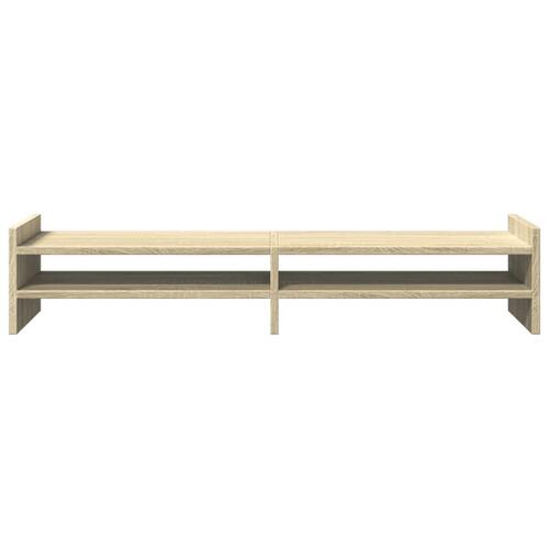 Skærmstander 100x27x20 cm konstrueret træ sonoma-eg