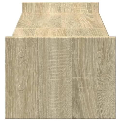 Skærmstander 100x27x20 cm konstrueret træ sonoma-eg