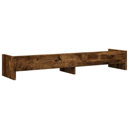 Skærmstander 100x24x16 cm konstrueret træ røget egetræsfarve