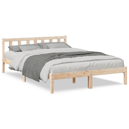 Ekstra lang sengeramme uden madras 160x220 cm massivt fyrretræ