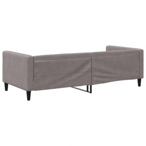 Daybed 90×200 cm i stof - gråbrun sengeramme/sovesofa
